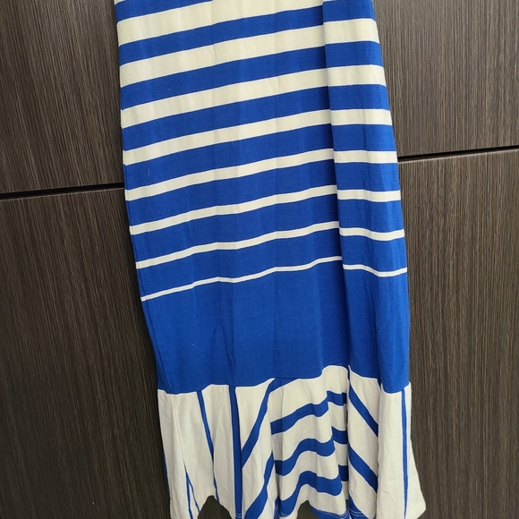 Bebe blue and white stripe midi dress - Picture 4 of 4